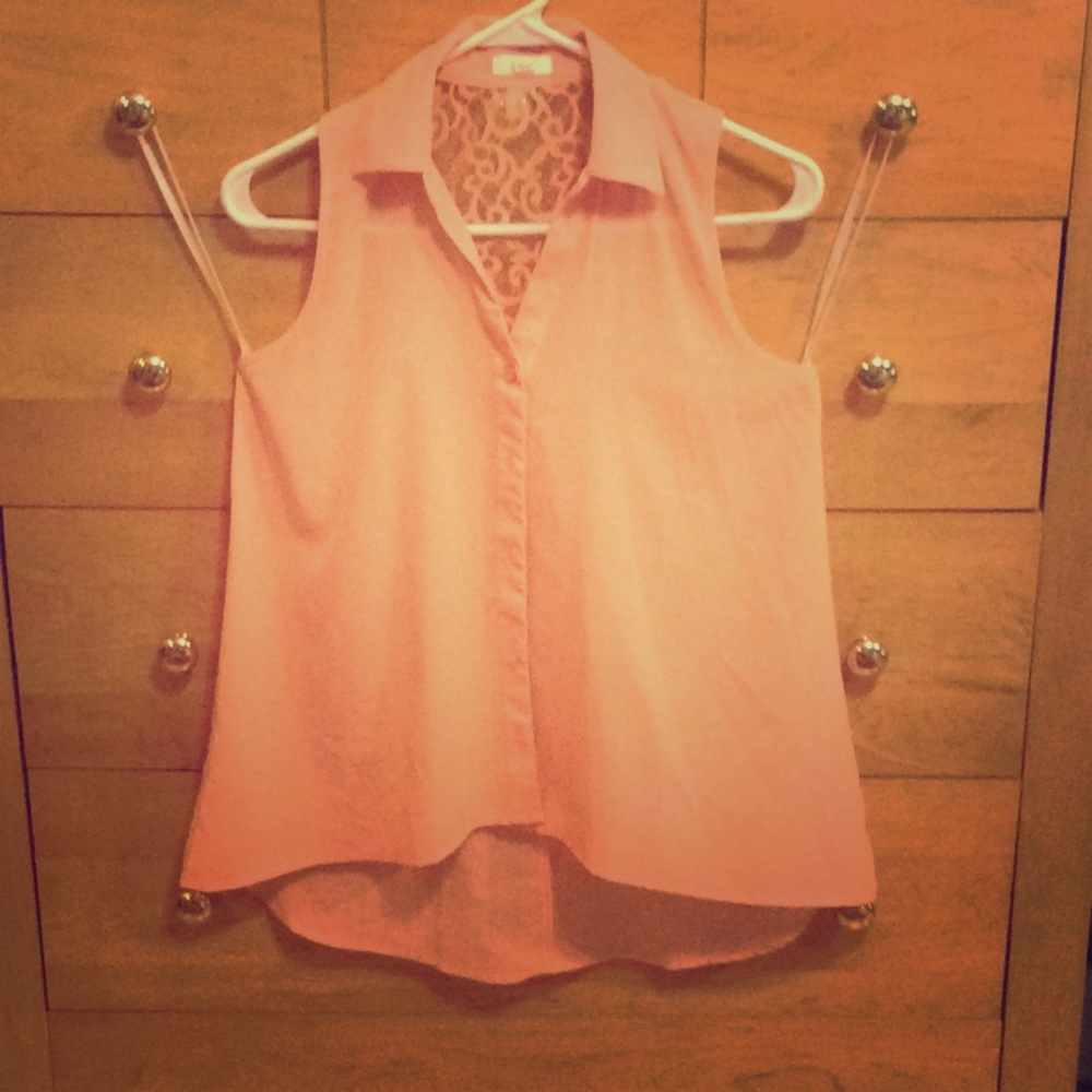 Summer time sleeveless button up